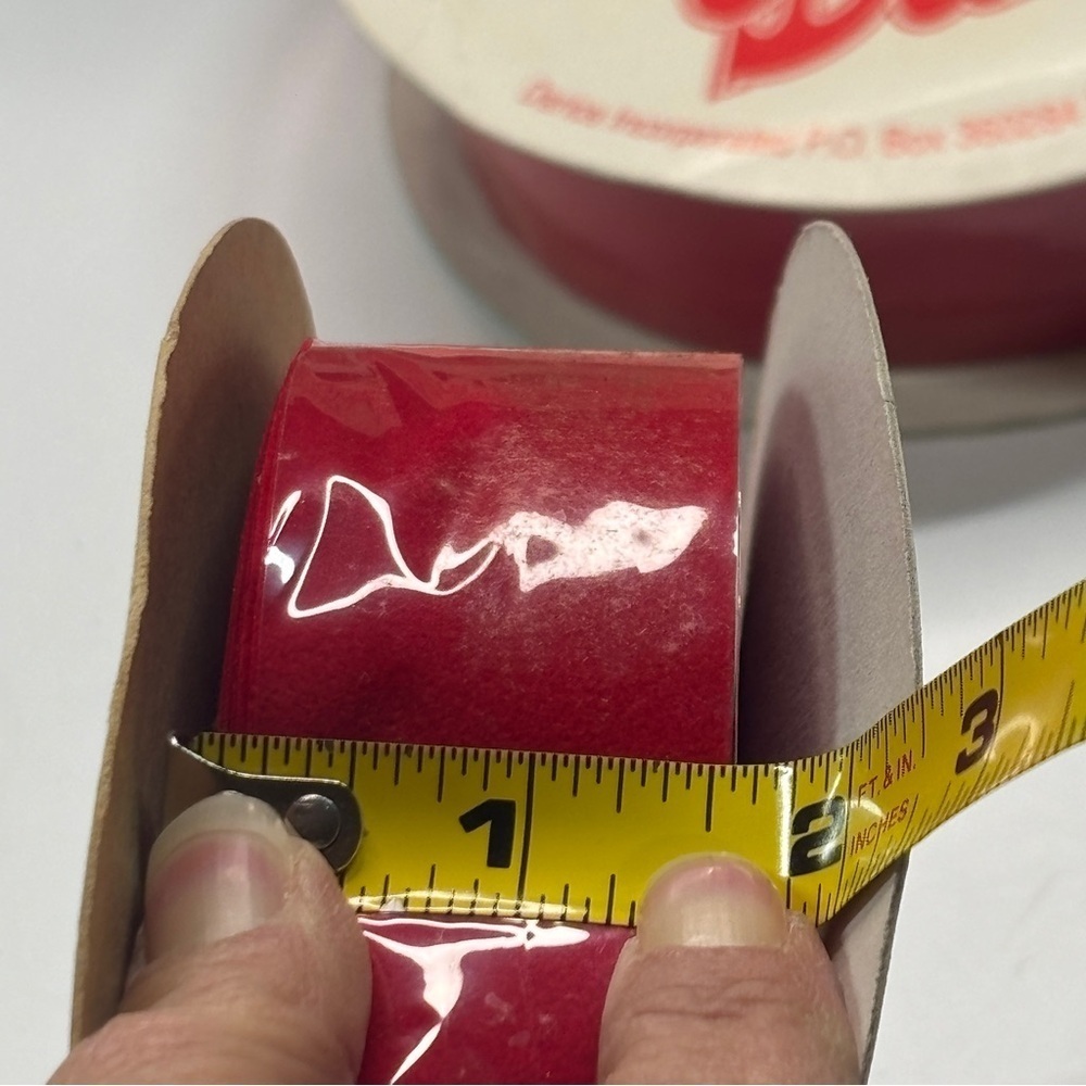 Christmas Red Velvet Ribbon Trim Wrapping Fabric 5 ROLLS 200 Yards - Picture 12 of 16